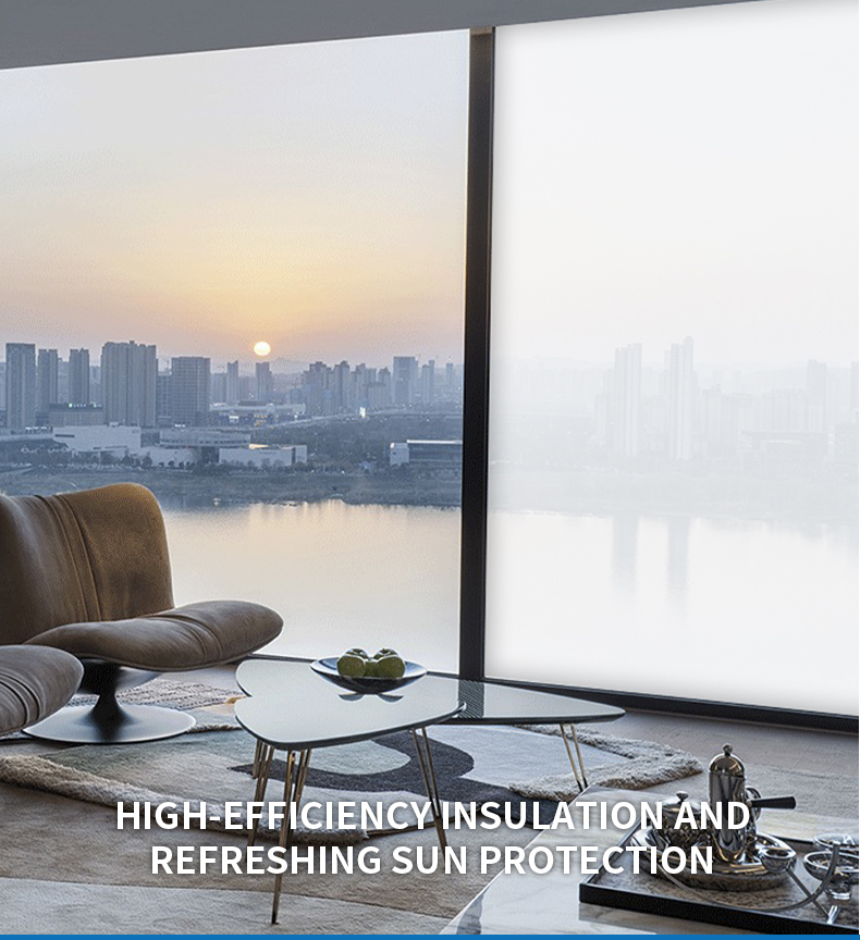 The heat insulation film reduces the indoor temperature and enhances the privacy effect.